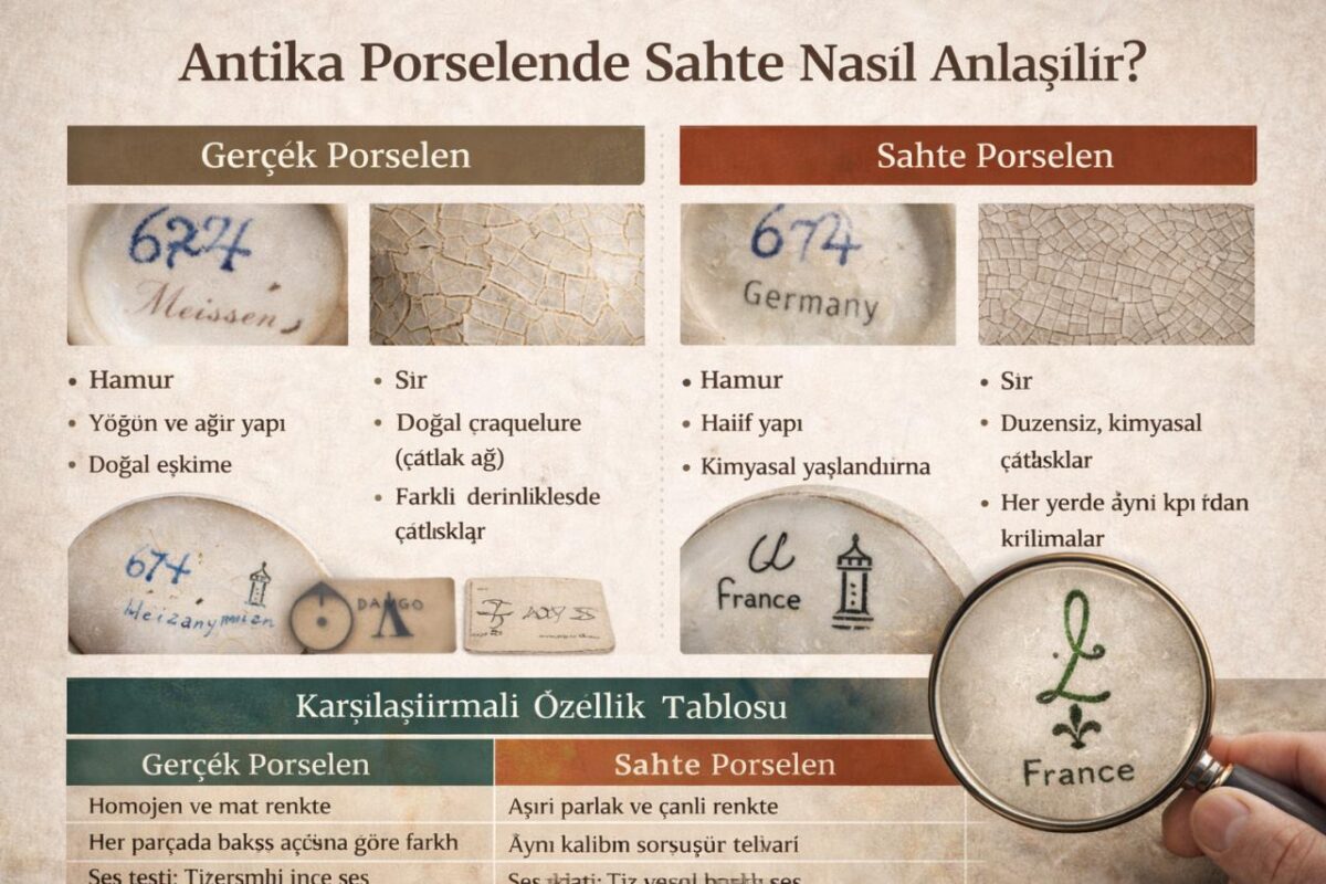 Antika Porselenlerde Sahte–Gerçek Ayrımı 2 Antika Porselenlerde Sahte–Gerçek Ayrımı: Uzman Rehberi